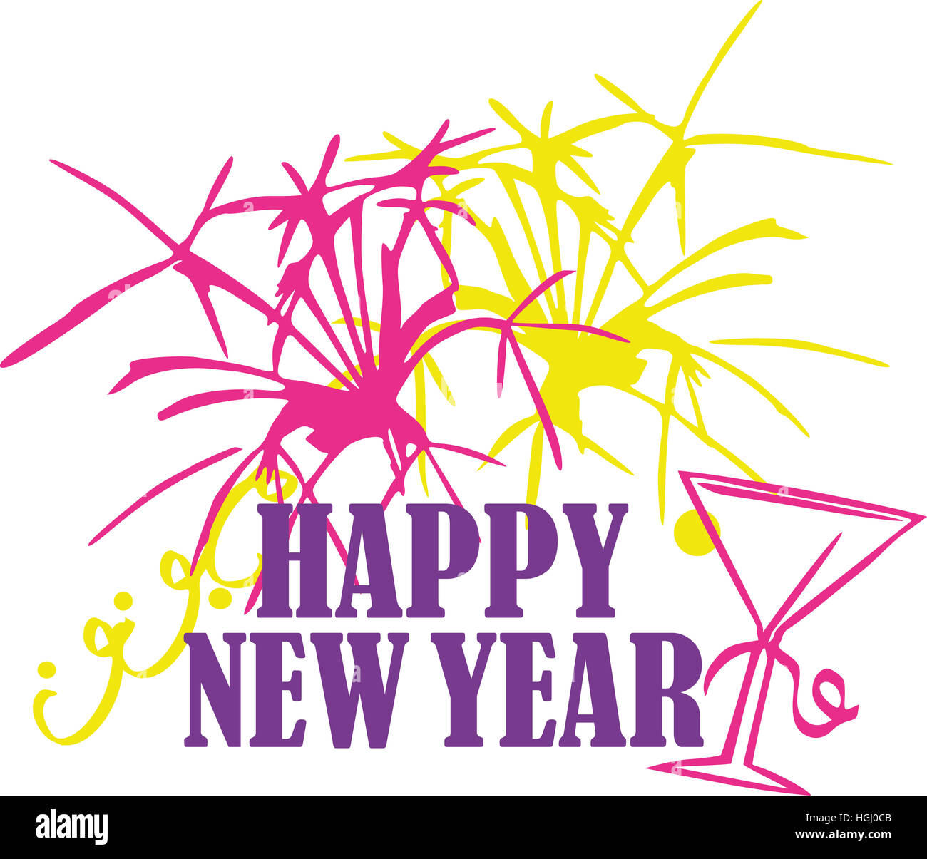 New Years eve avec bonne année font Banque D'Images