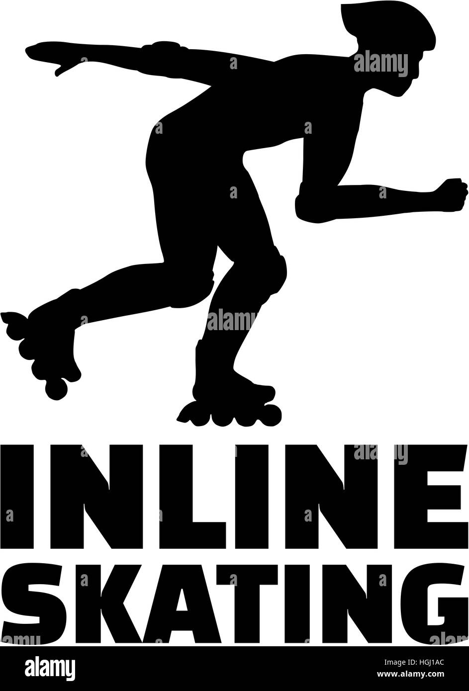 Inline Skater avec roller Banque D'Images