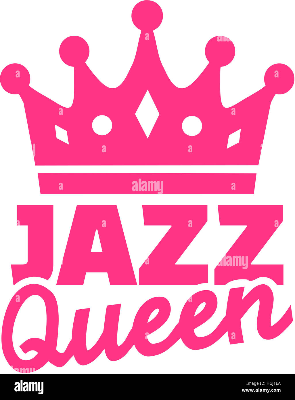 Reine de danse jazz avec couronne Banque D'Images