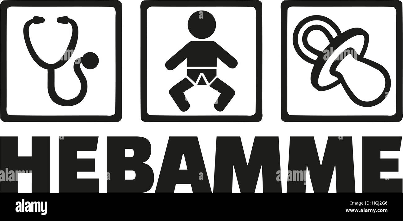 Sage-femme - sucette bébé stéthoscope Banque D'Images