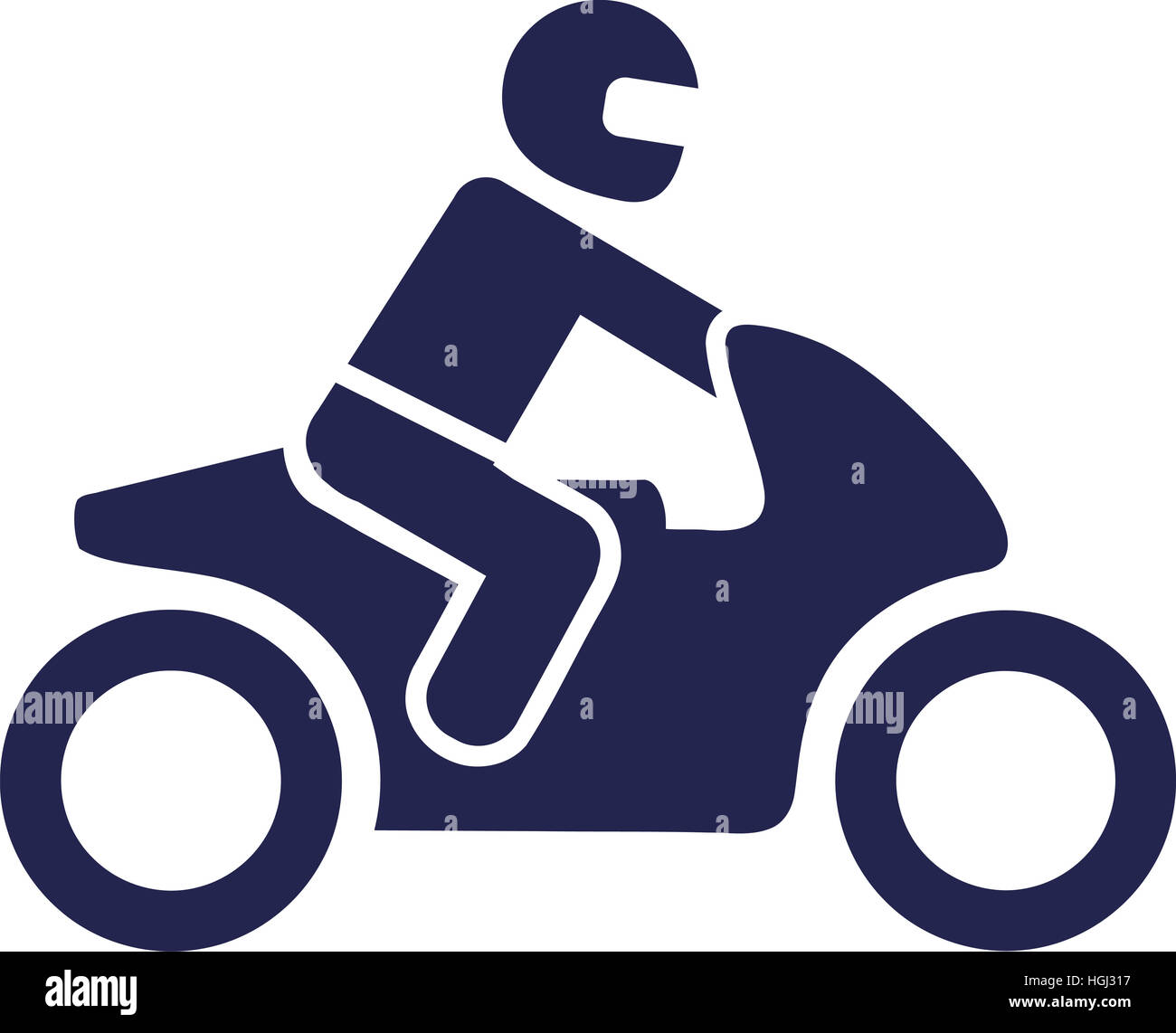 Icône de moto Banque D'Images