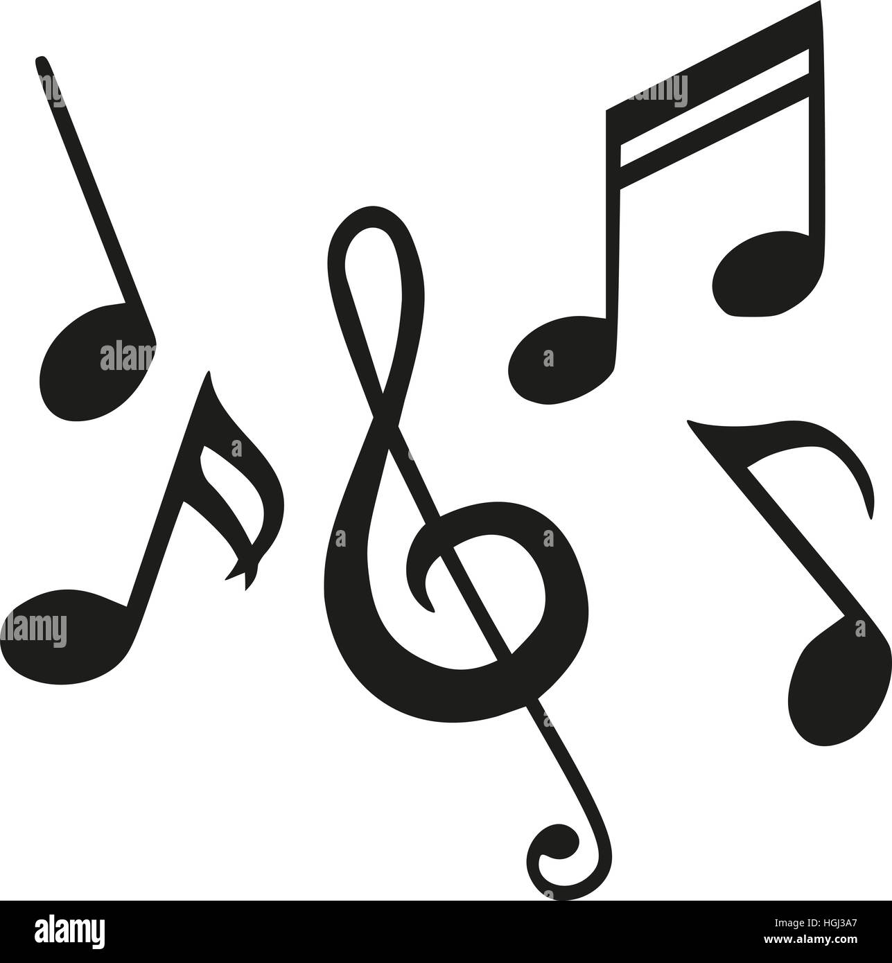 Série de notes de musique Banque D'Images