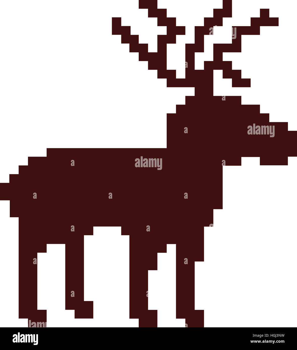 Deer avec schéma traditionnel Banque D'Images