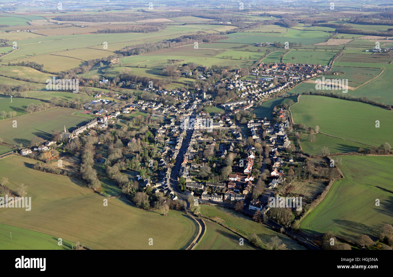 Vue aérienne de Thorner village de West Yorkshire, UK Banque D'Images