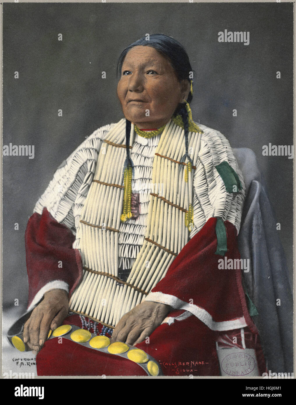 Appelle son nom, Sioux - 1898 Indian Congress - Photo : Frank A. Rinehart Banque D'Images