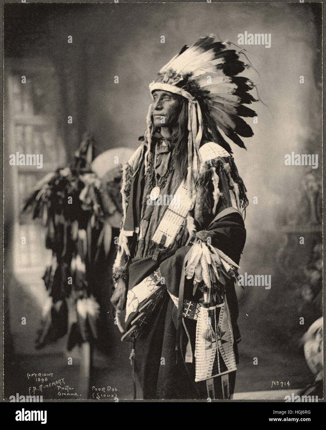 Pauvre Chien, Sioux - 1898 Indian Congress - Photo : Frank A. Rinehart Banque D'Images