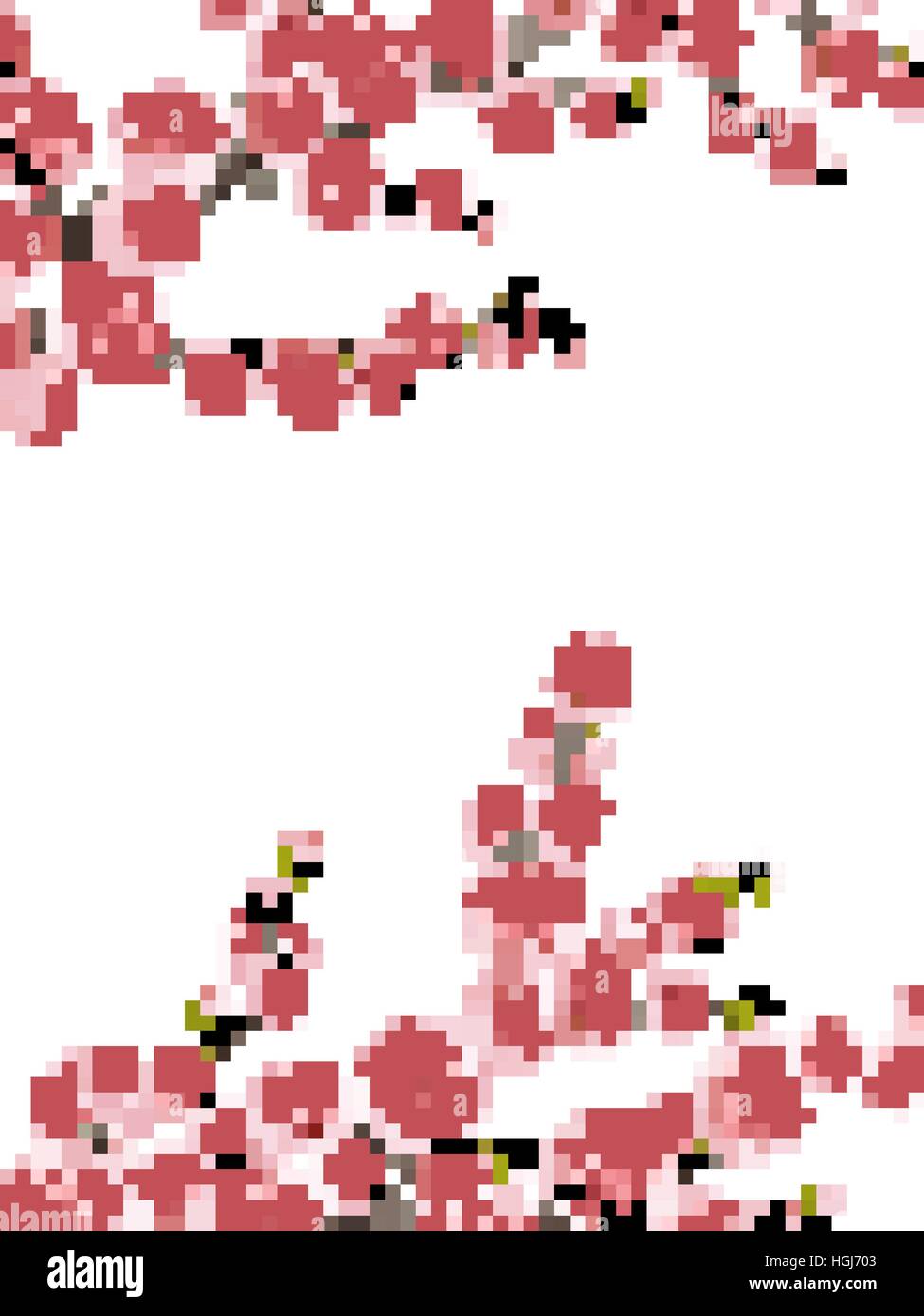 Carte de mariage avec fleurs sakura douce. EPS 10 Illustration de Vecteur