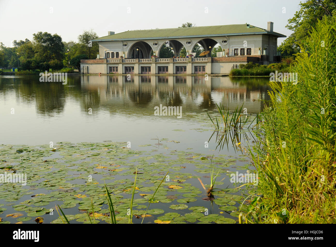 Un hangar à Humboldt Humboldt Park, Chicago, Illinois Banque D'Images