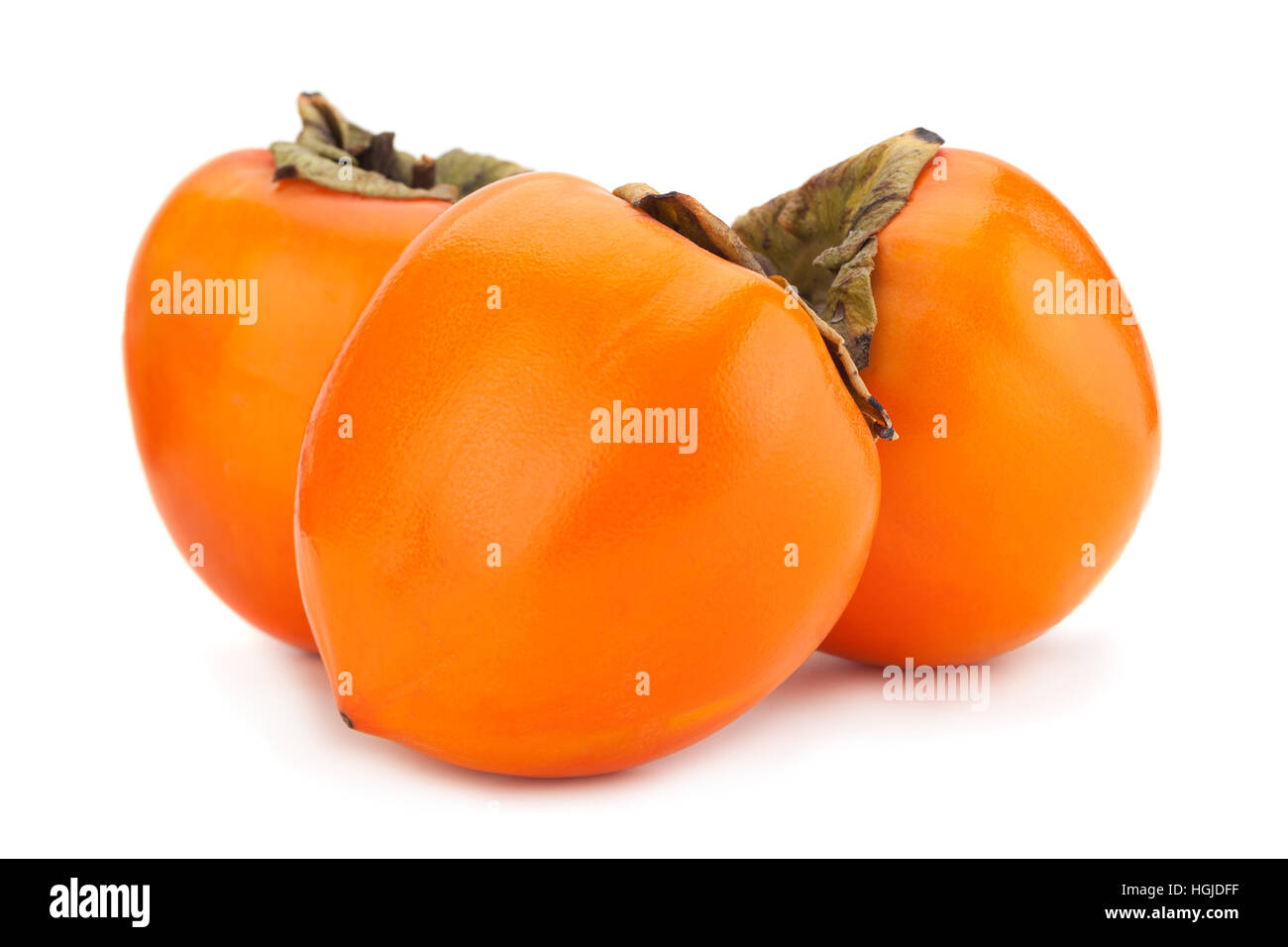 Fruit kaki libre isolé sur fond blanc Banque D'Images