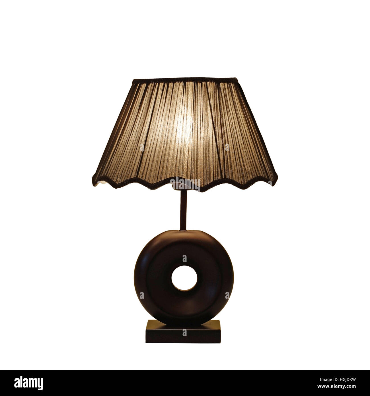 Lampe de table moderne isolé sur fond blanc Banque D'Images