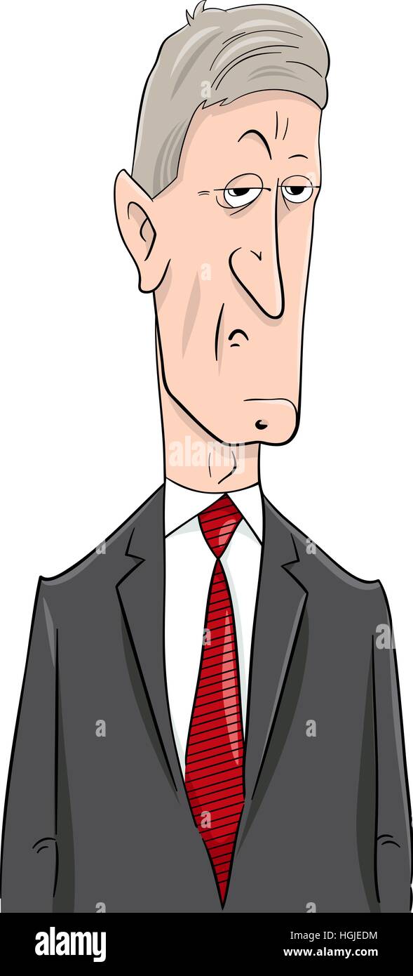 Cartoon Illustration de politicien ou d'un businessman Character Illustration de Vecteur
