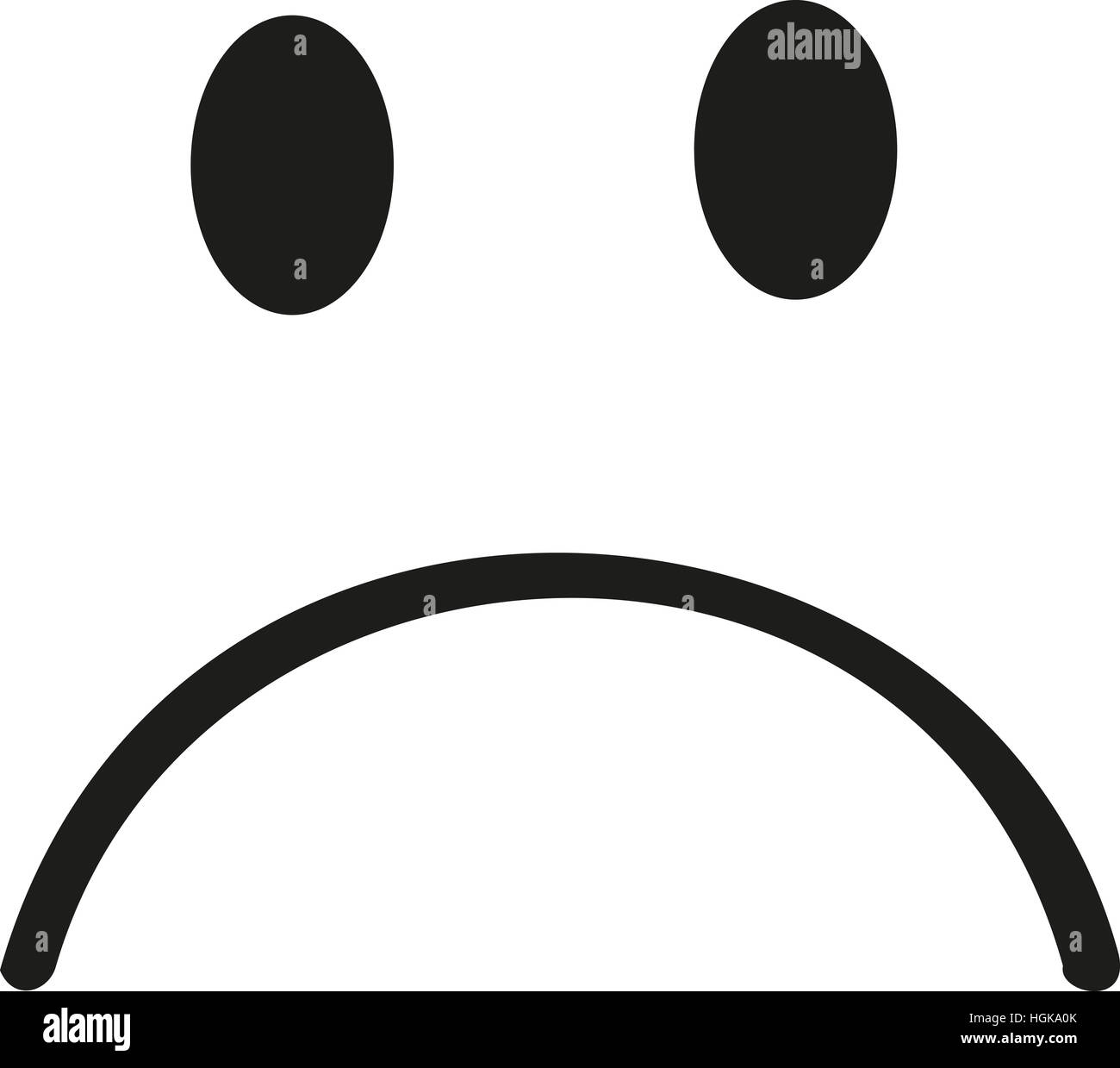 Smiley triste classique Banque D'Images