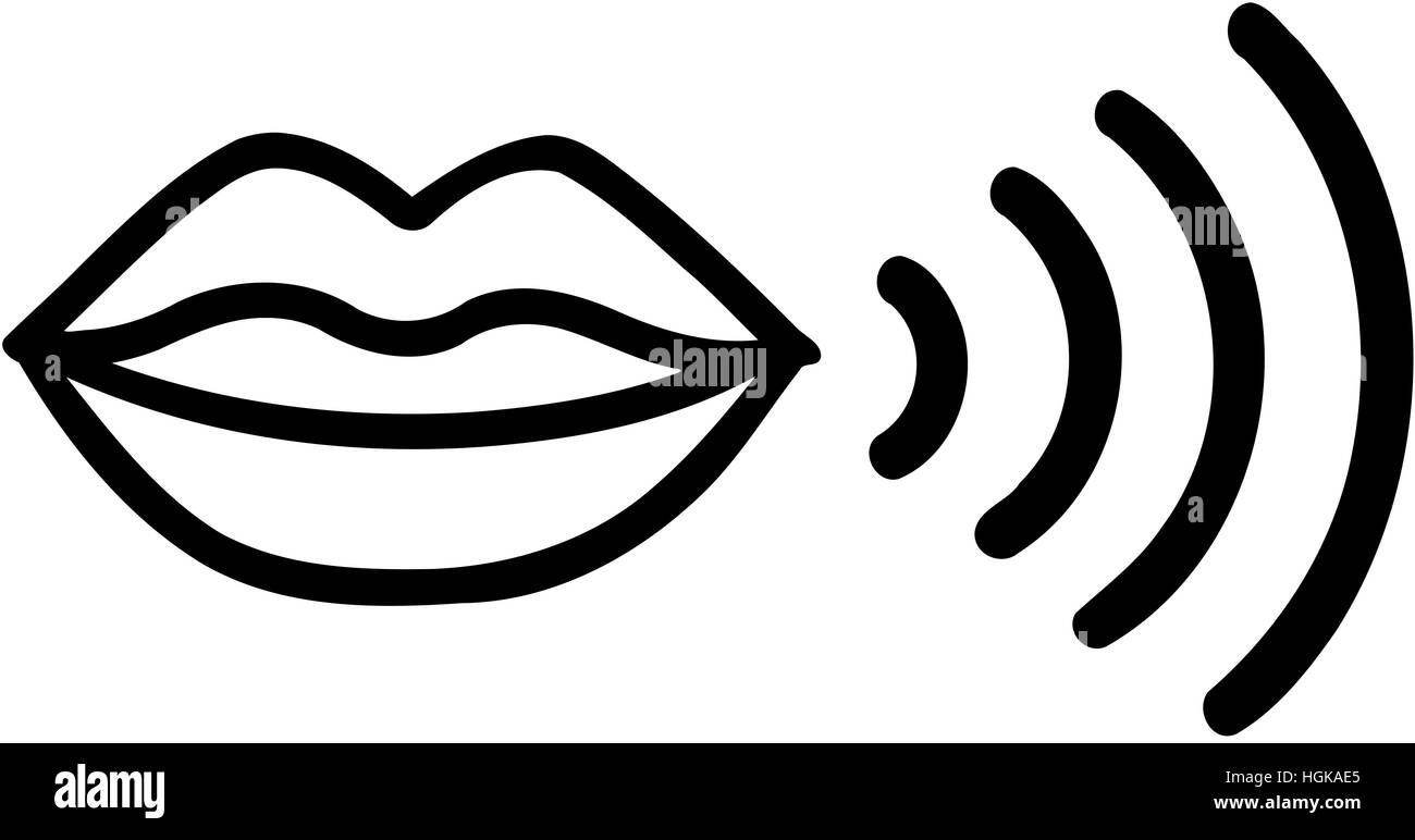 L'icône de bouche qui Banque D'Images