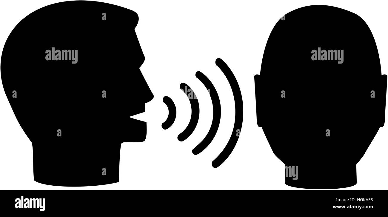 Parlant à une autre icône de l'homme Banque D'Images