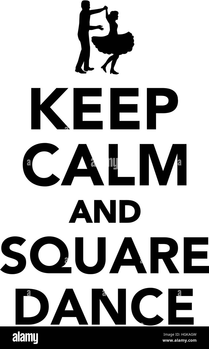 Restez calme et square dance Banque D'Images