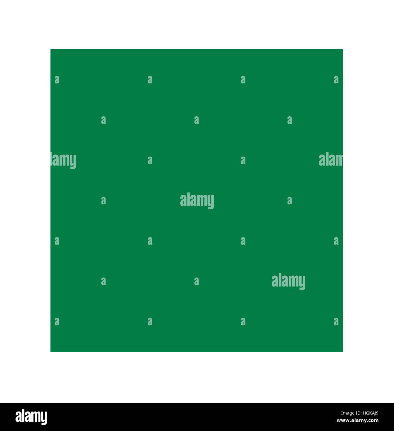 Timbre vert avec bordure blanche Banque D'Images