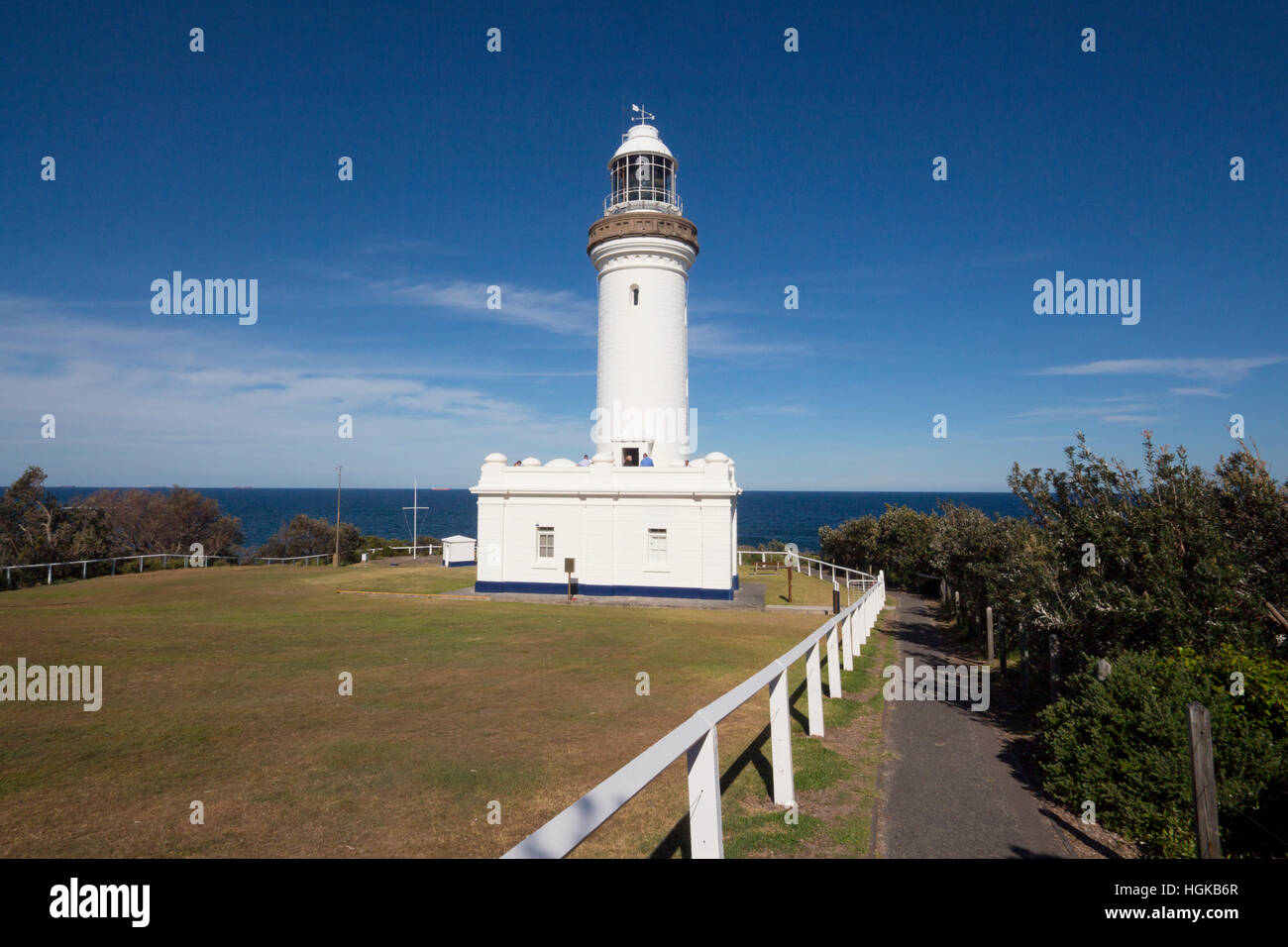 Norah Head Lighthouse et mer de Tasman Central Coast NSW Australie Nouvelle Galles du Sud Banque D'Images
