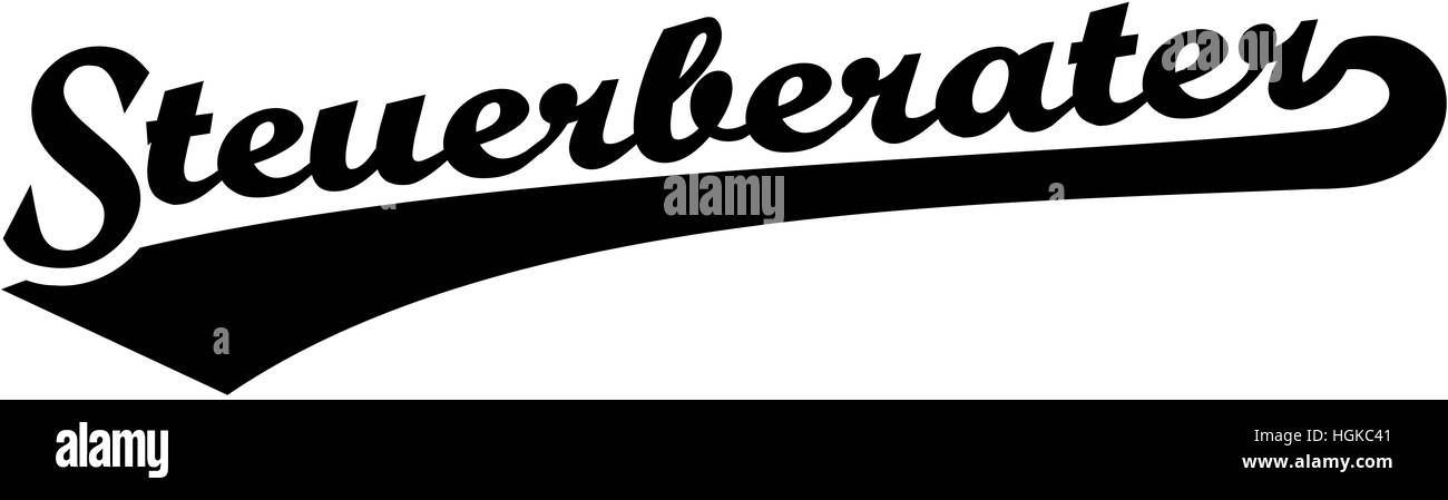 Conseiller fiscal. Mot allemand. Banque D'Images