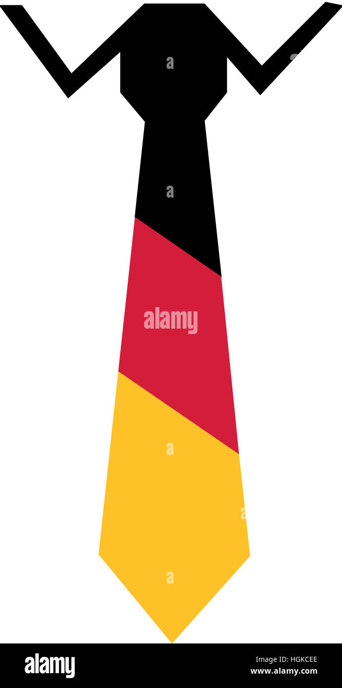 Cravate et chemise avec les couleurs du drapeau allemand Photo Stock - Alamy