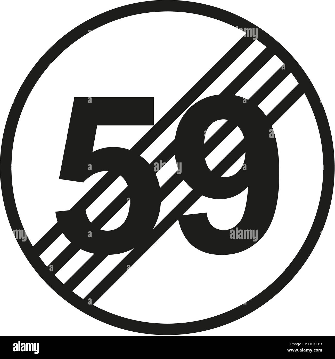 60e anniversaire traffic sign Banque D'Images