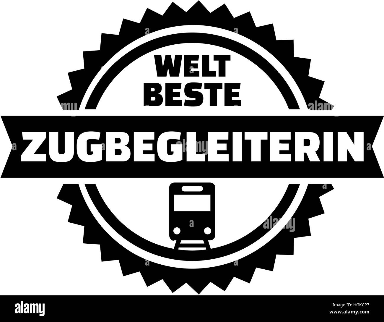 World's best train bord bouton allemand Banque D'Images