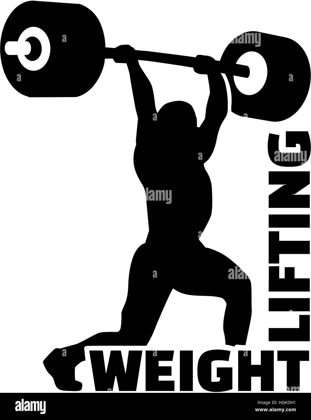 Levage de poids silhouette homme Banque D'Images