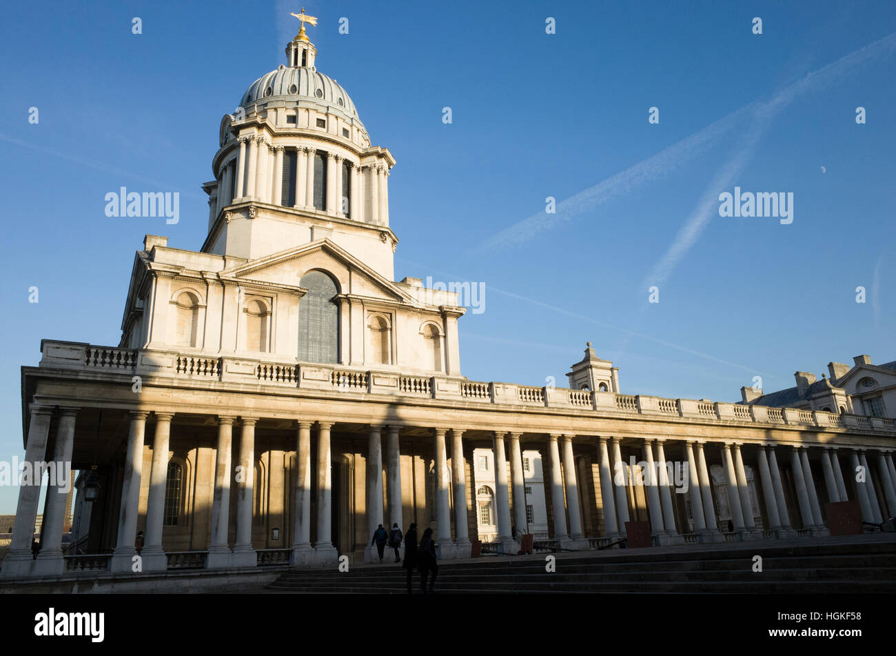GV image de l'Université de Greenwich qui est sur le site de l'ancien Royal Navy College, Londres UK Banque D'Images
