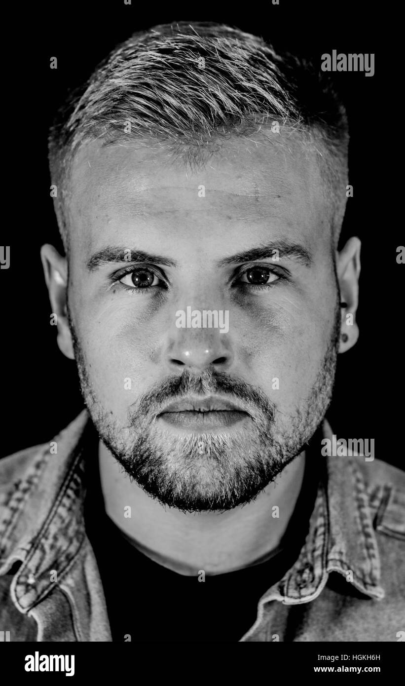 Moustache des yeux Banque d'images noir et blanc Alamy