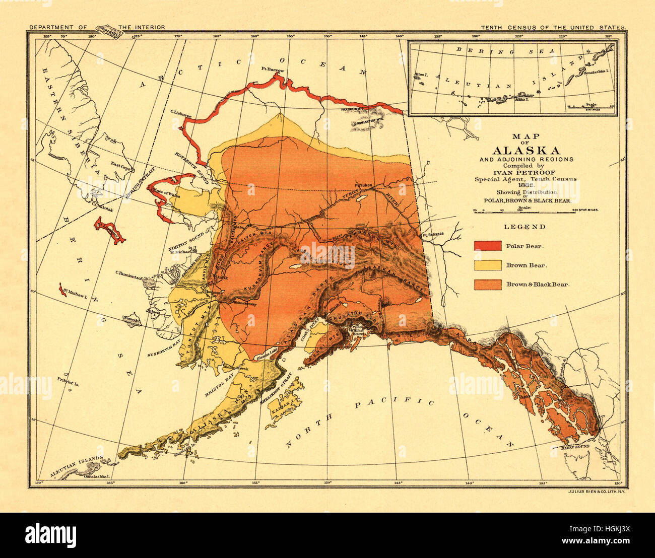 Site de l'Alaska 1882 Banque D'Images