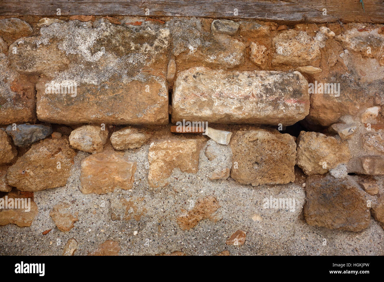 La texture du mur de pierre, rock wall background Banque D'Images
