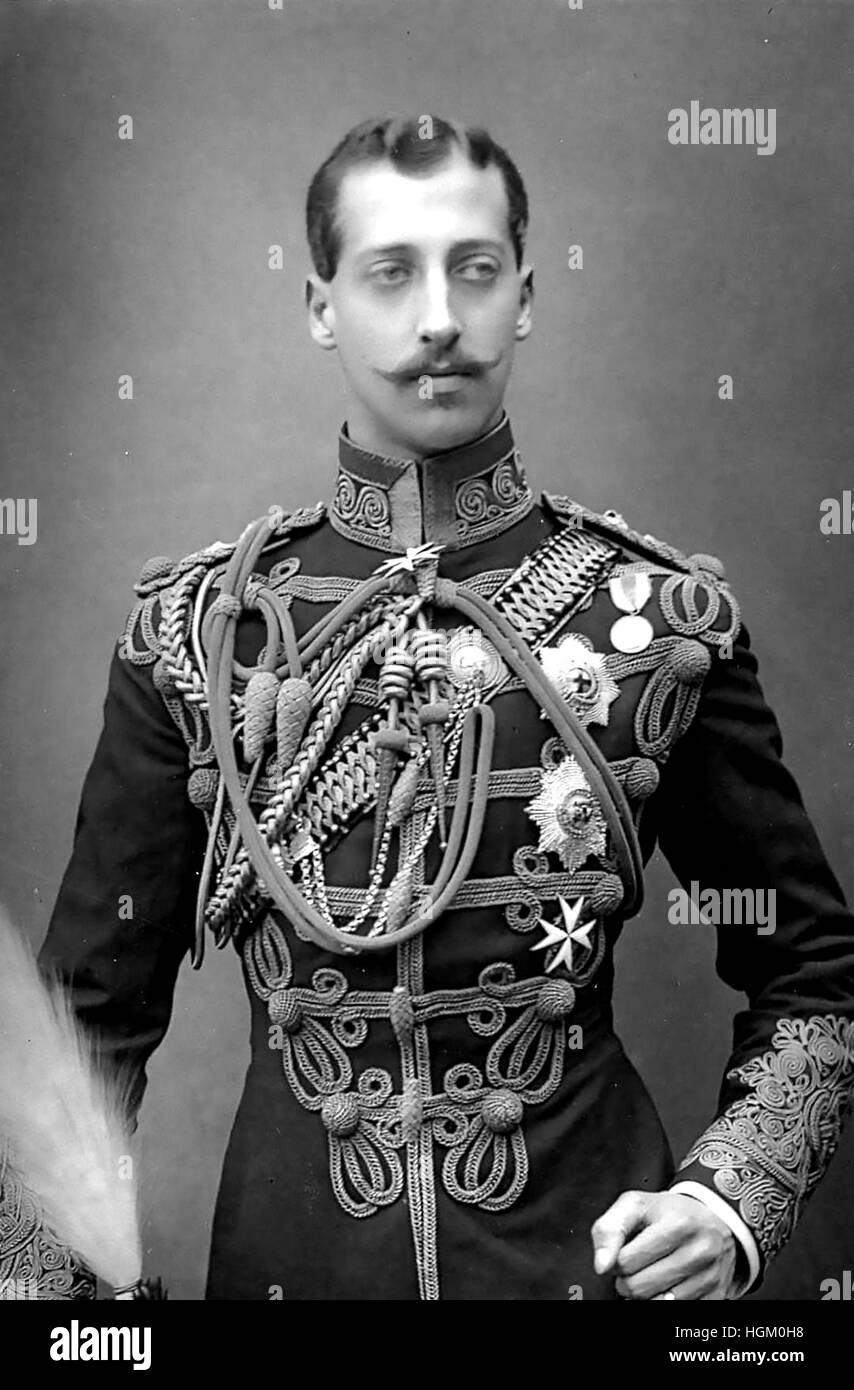 PRINCE ALBERT VICTOR, duc de Clarence et Avondale (1864-1892) en 1891. Il est mort de la grippe l'année suivante. Banque D'Images