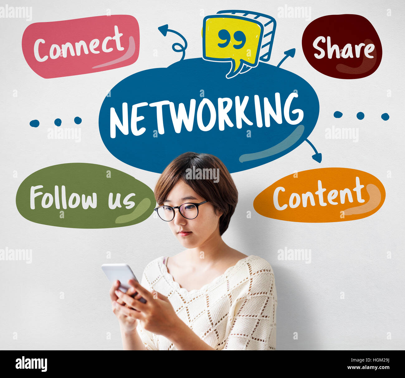 Communauté de l'Internet Social Media Concept Banque D'Images