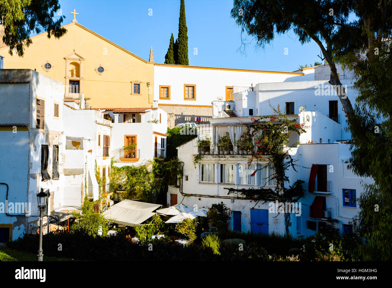 La vieille ville d'Ibiza à l'été 2016 Banque D'Images