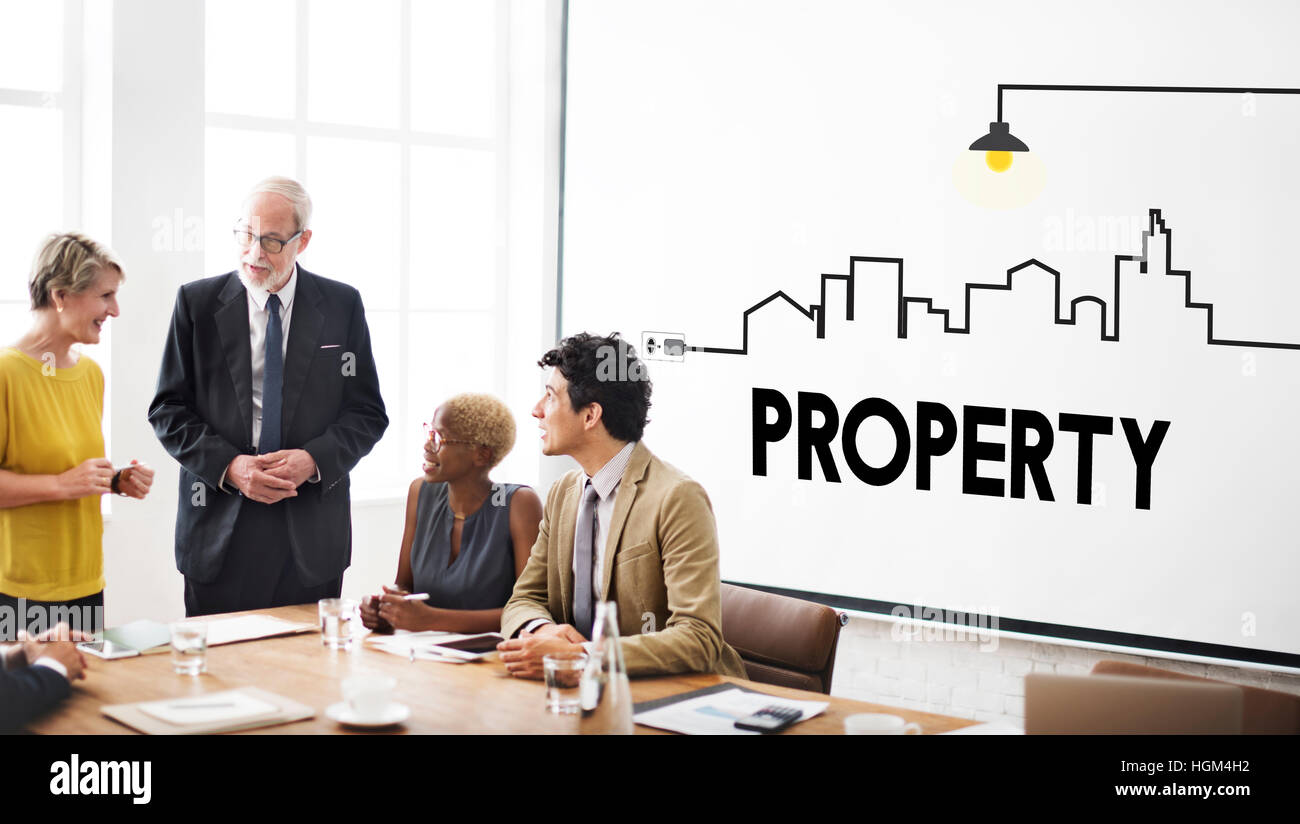 Vente Propriété et l'investissement Concept Banque D'Images