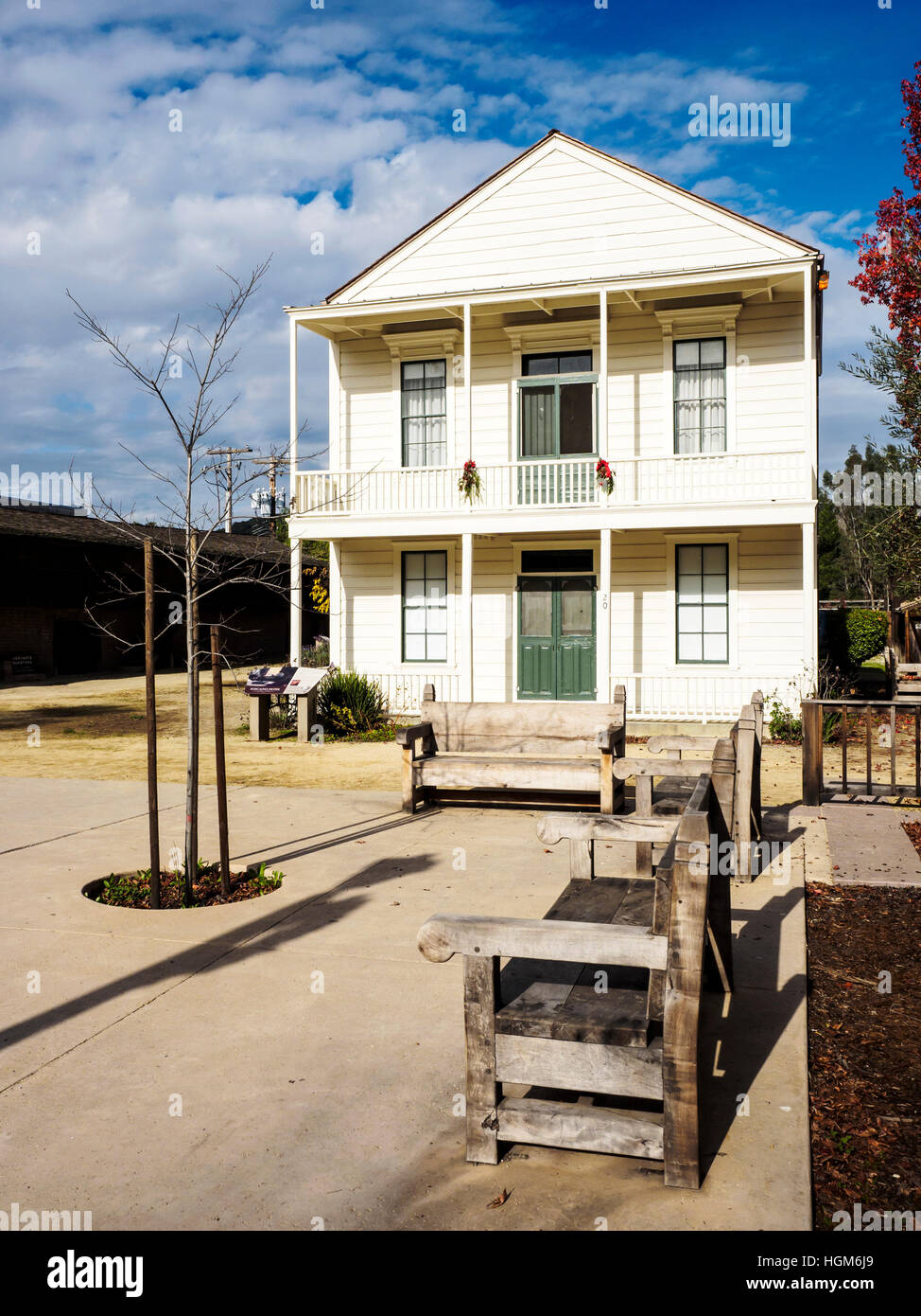 Historique Le bâtiment de l'hôtel Toscano Parc historique d'état de Sonoma, Sonoma, Californie date du milieu du xixe siècle. Banque D'Images
