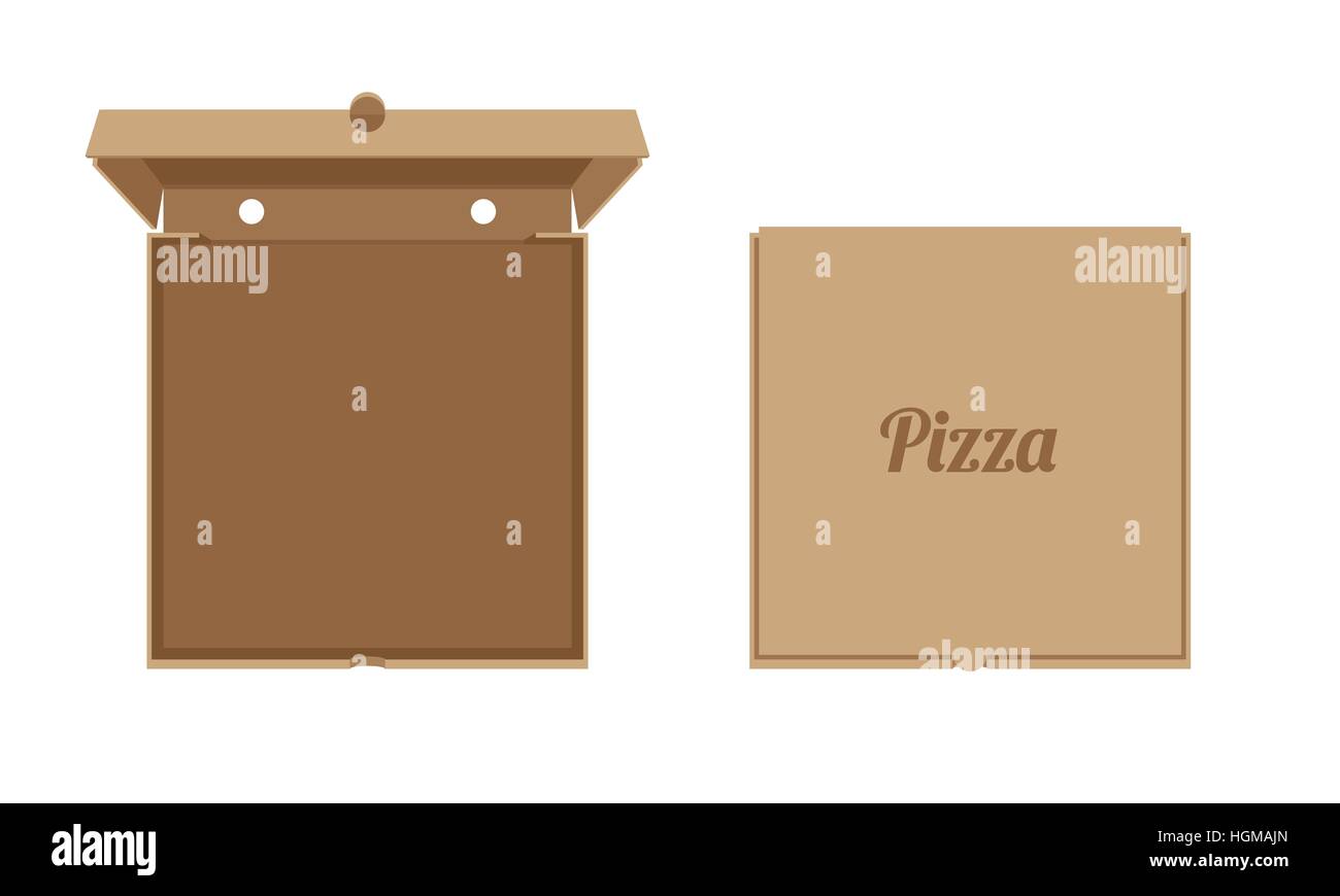 Ouvre boîte en carton à Pizza Illustration de Vecteur