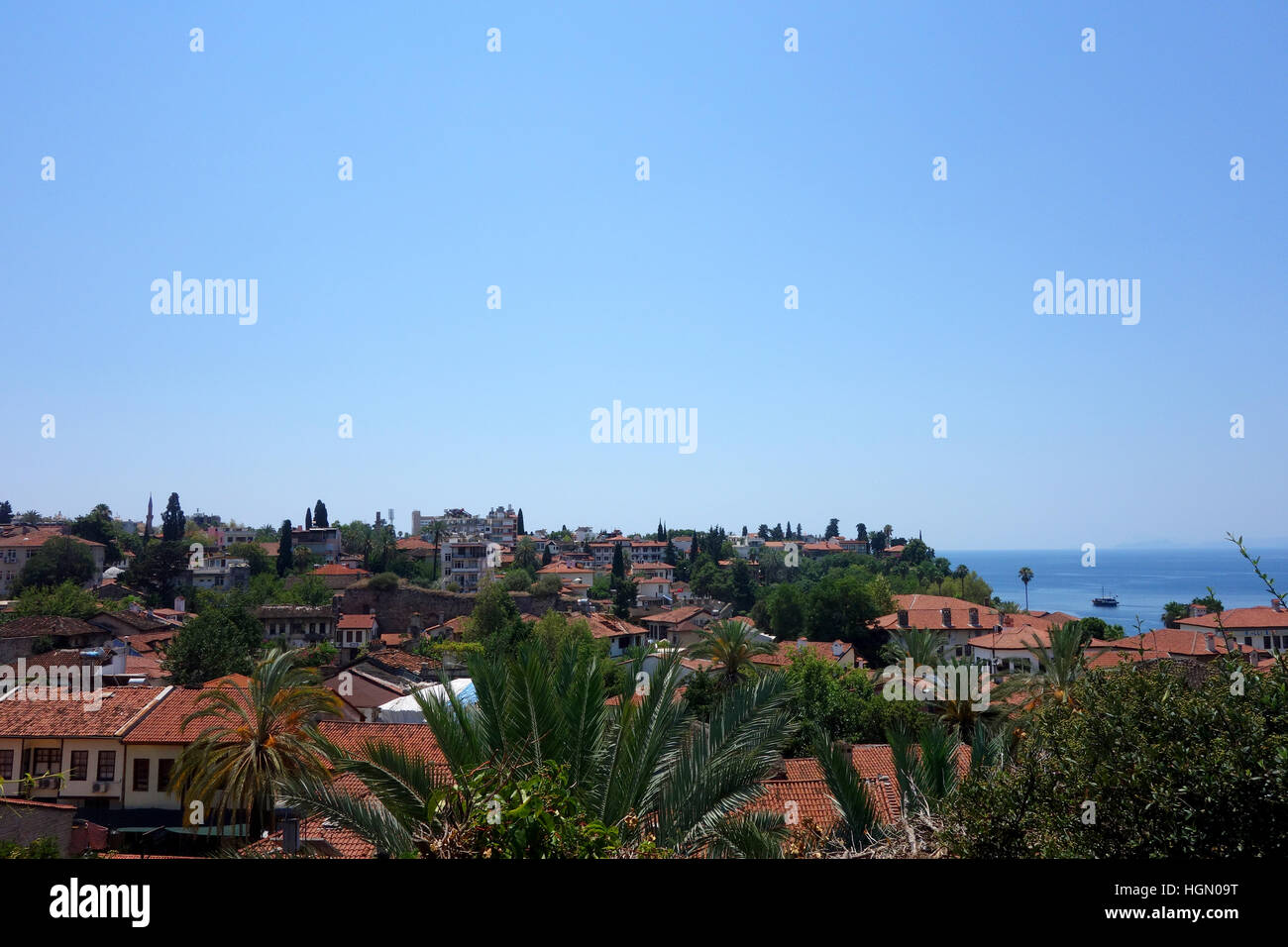 Vieille ville d'Antalya, vue d'en haut Banque D'Images