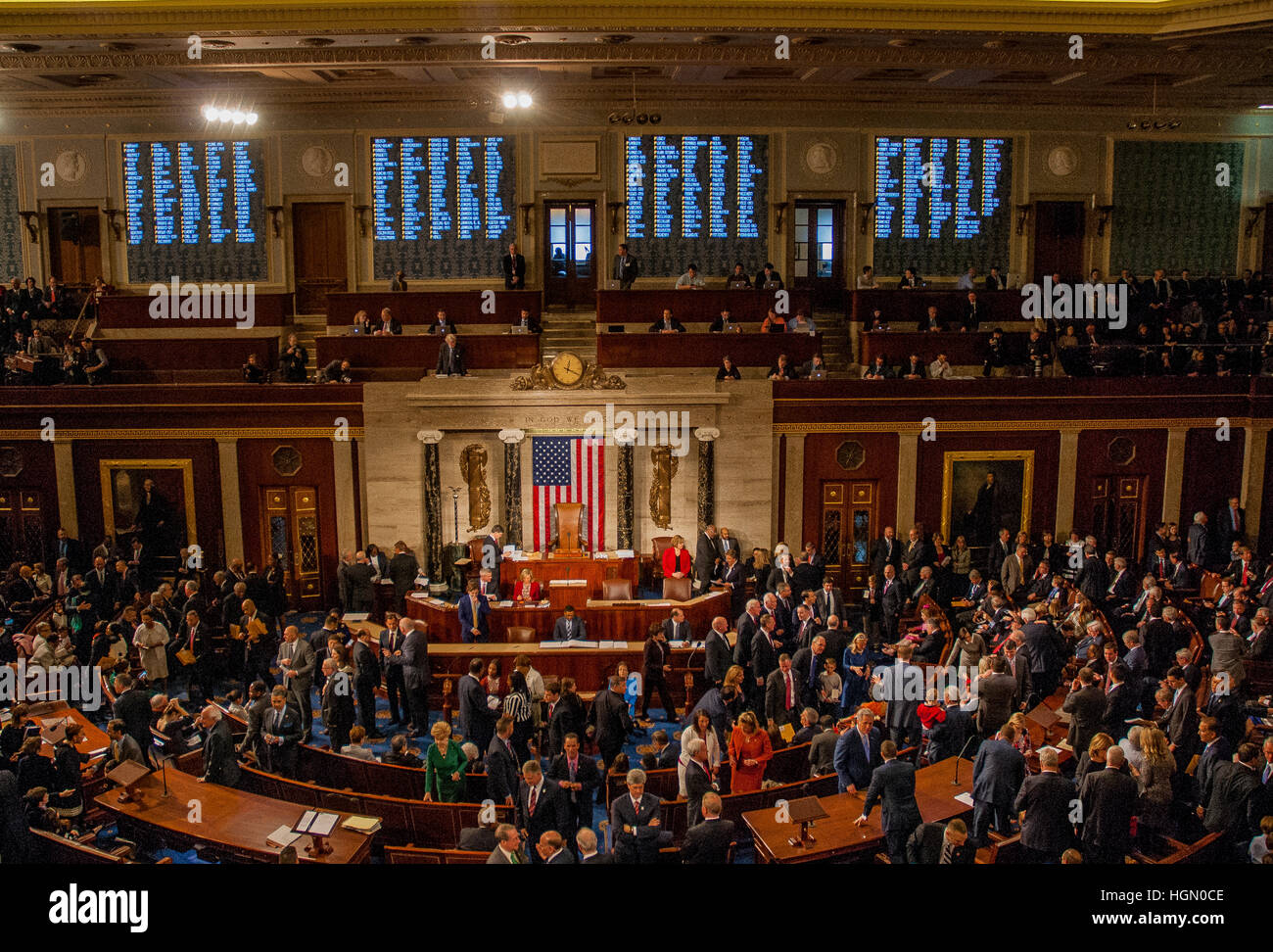 Washington, DC., USA, 3 janvier 2017 jour de l'ouverture de la 115e session commune du Congrès. Credit : Mark Reinstein Banque D'Images