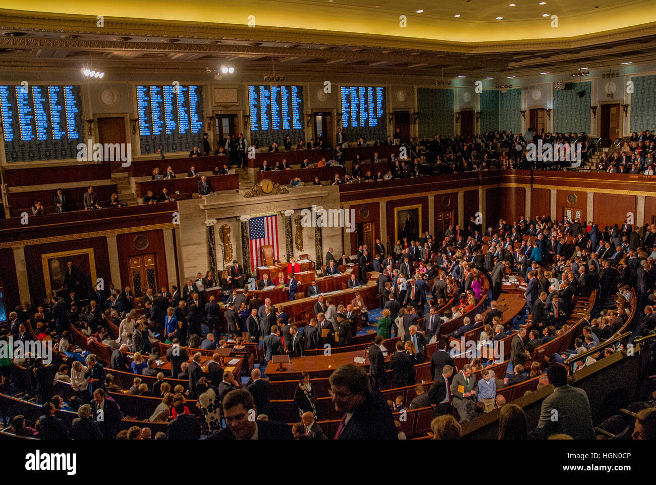 Washington, DC., USA, 3 janvier 2017 jour de l'ouverture de la 115e session commune du Congrès. Credit : Mark Reinstein Banque D'Images