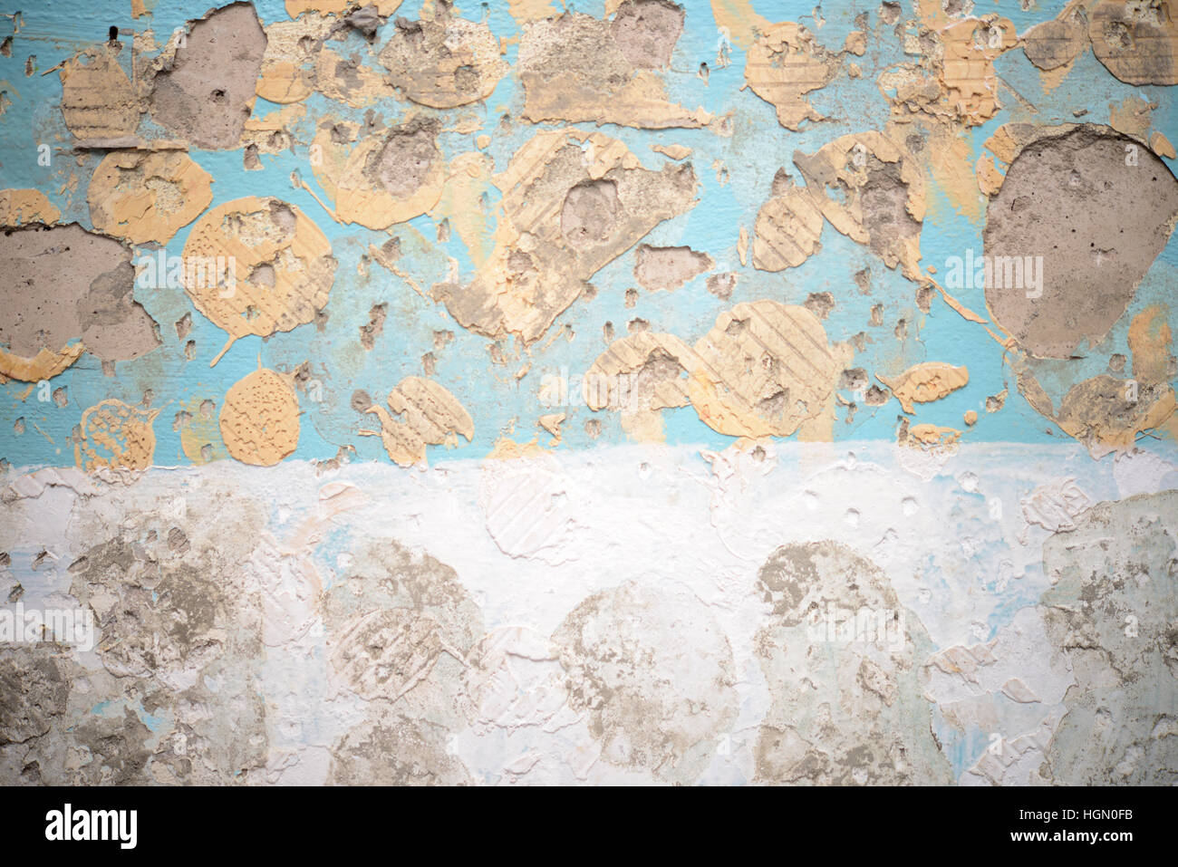 La texture du mur de béton vieux fissuré Banque D'Images
