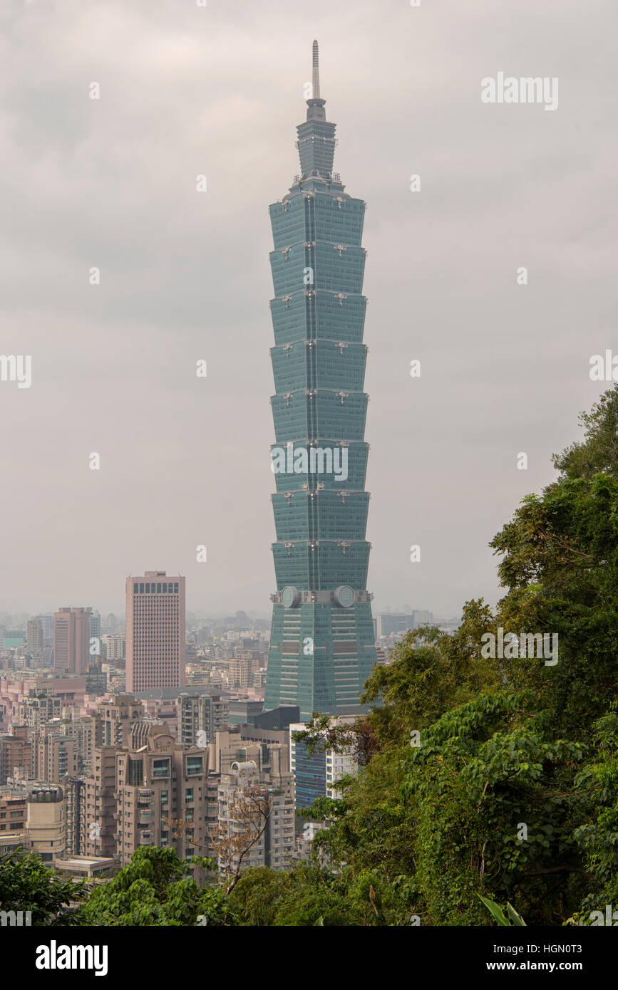 La tour Taipei 101 à Taipei, Taiwan Banque D'Images
