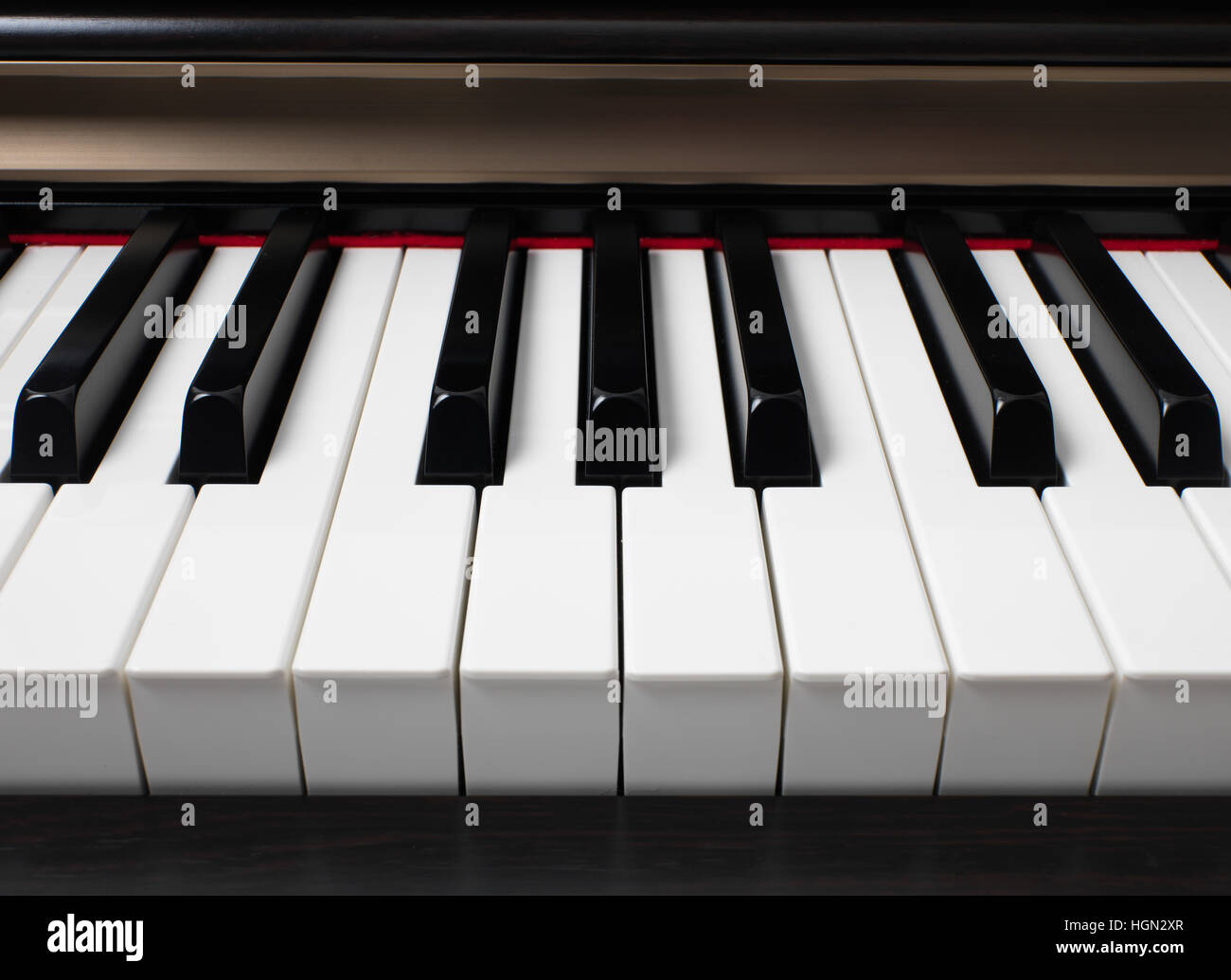 Touches Piano Close up Banque D'Images