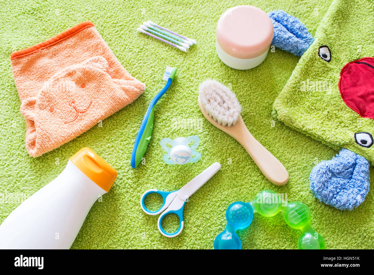 Bébé accessoires pour salle de bains Banque D'Images