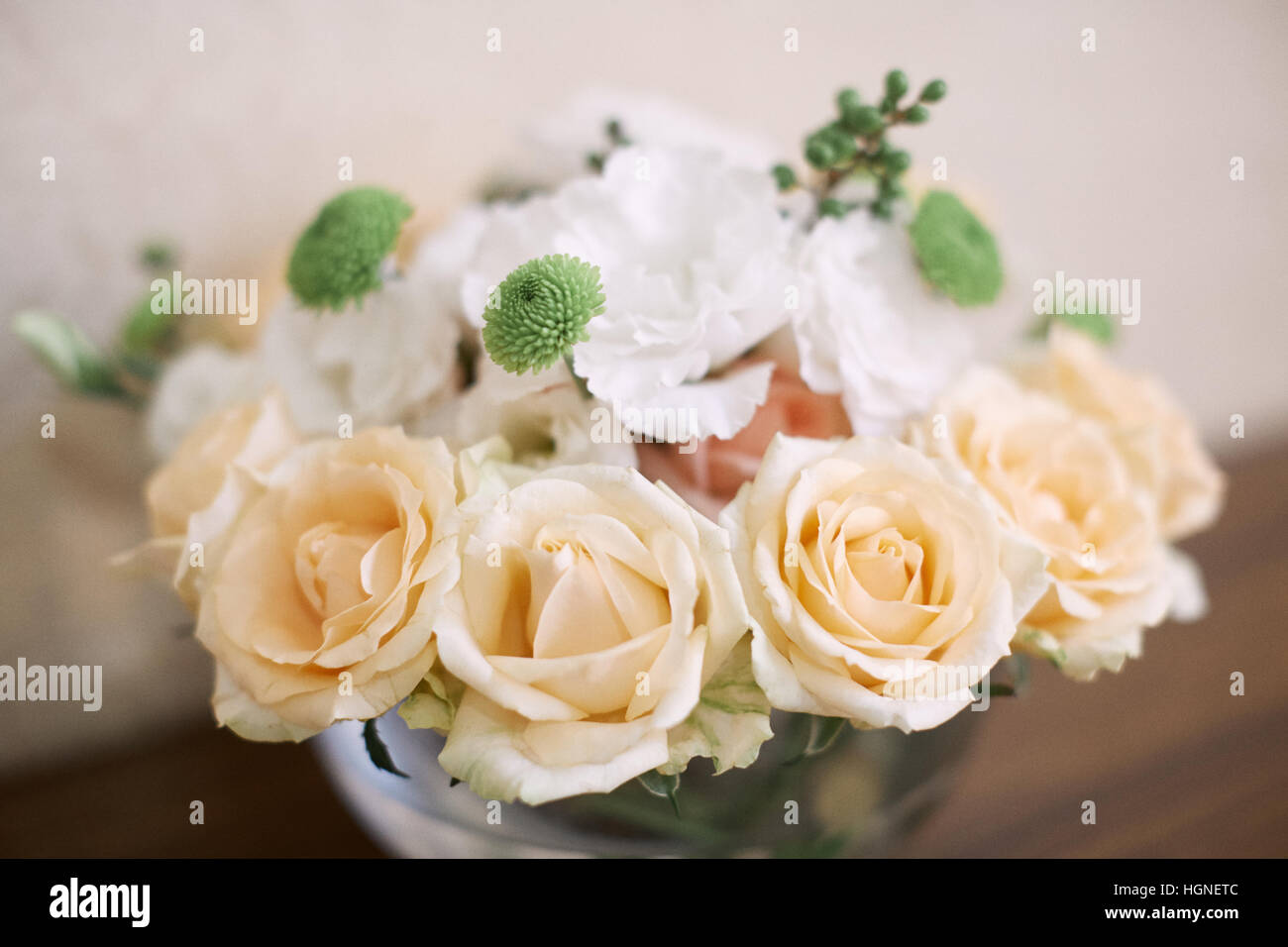 Décor de mariage bouquet de fleurs. Idée décoration de mariage. Banque D'Images