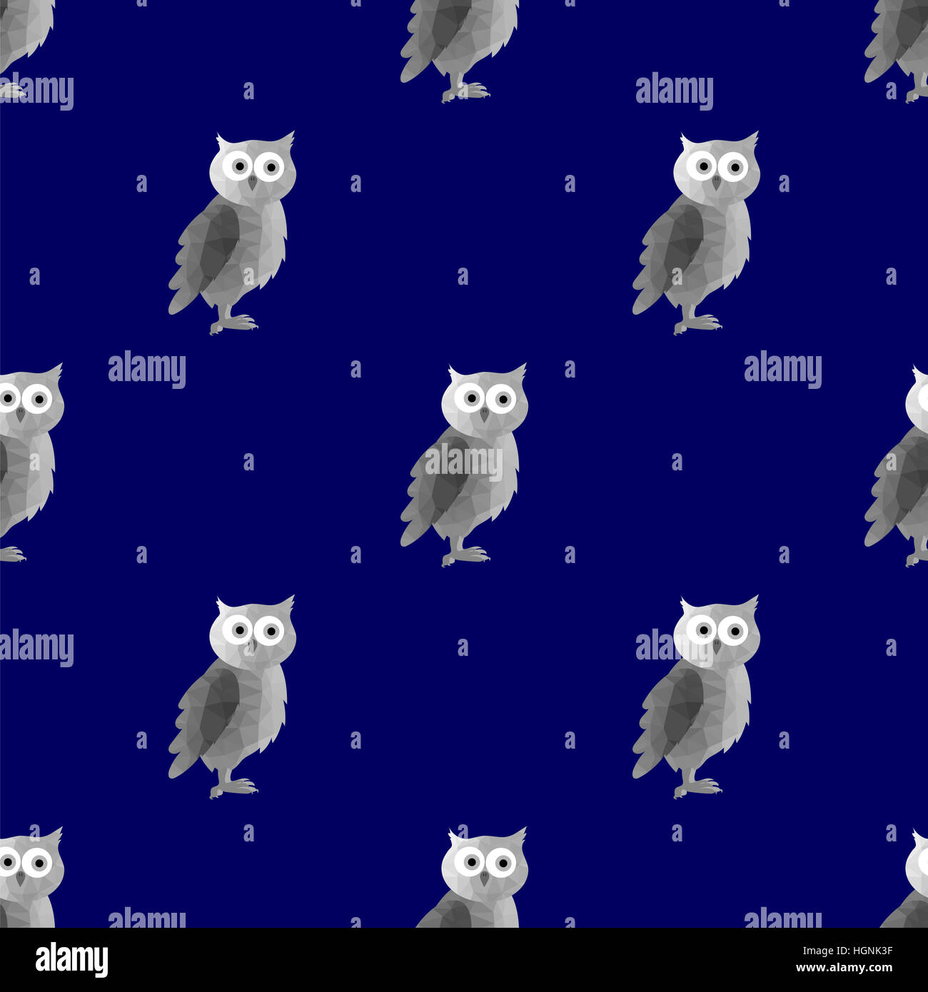 Dark Chouette modèle homogène polygonale Banque D'Images