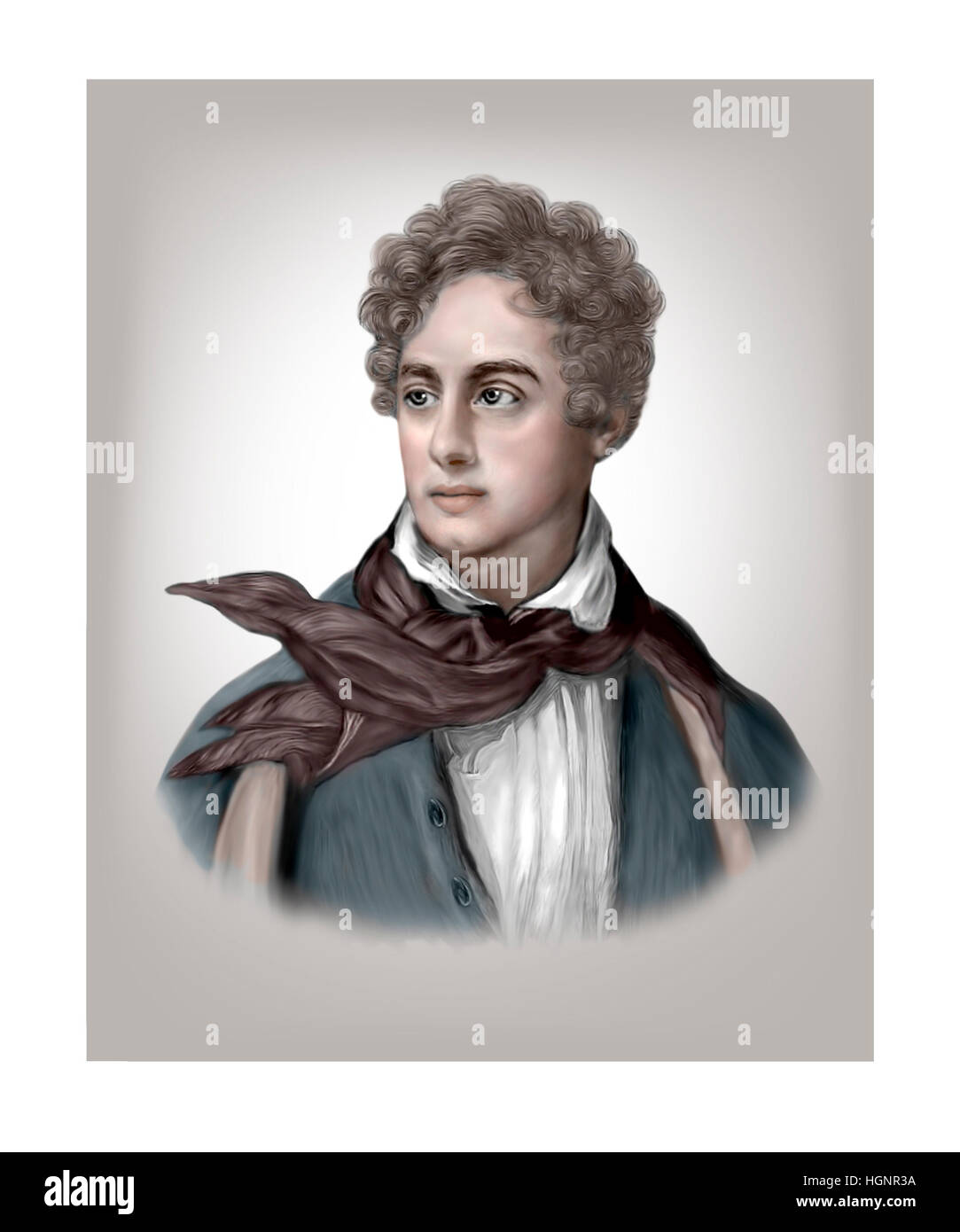 Lord Byron, poète, 1788-1824 Banque D'Images