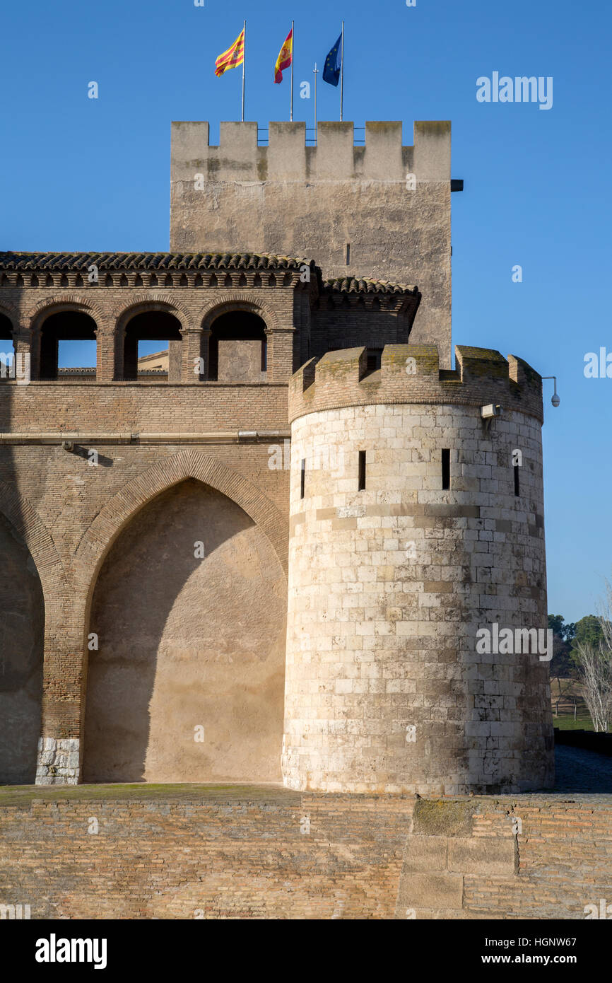 Aljaferia Palace, Saragosse - Saragosse, Espagne Banque D'Images