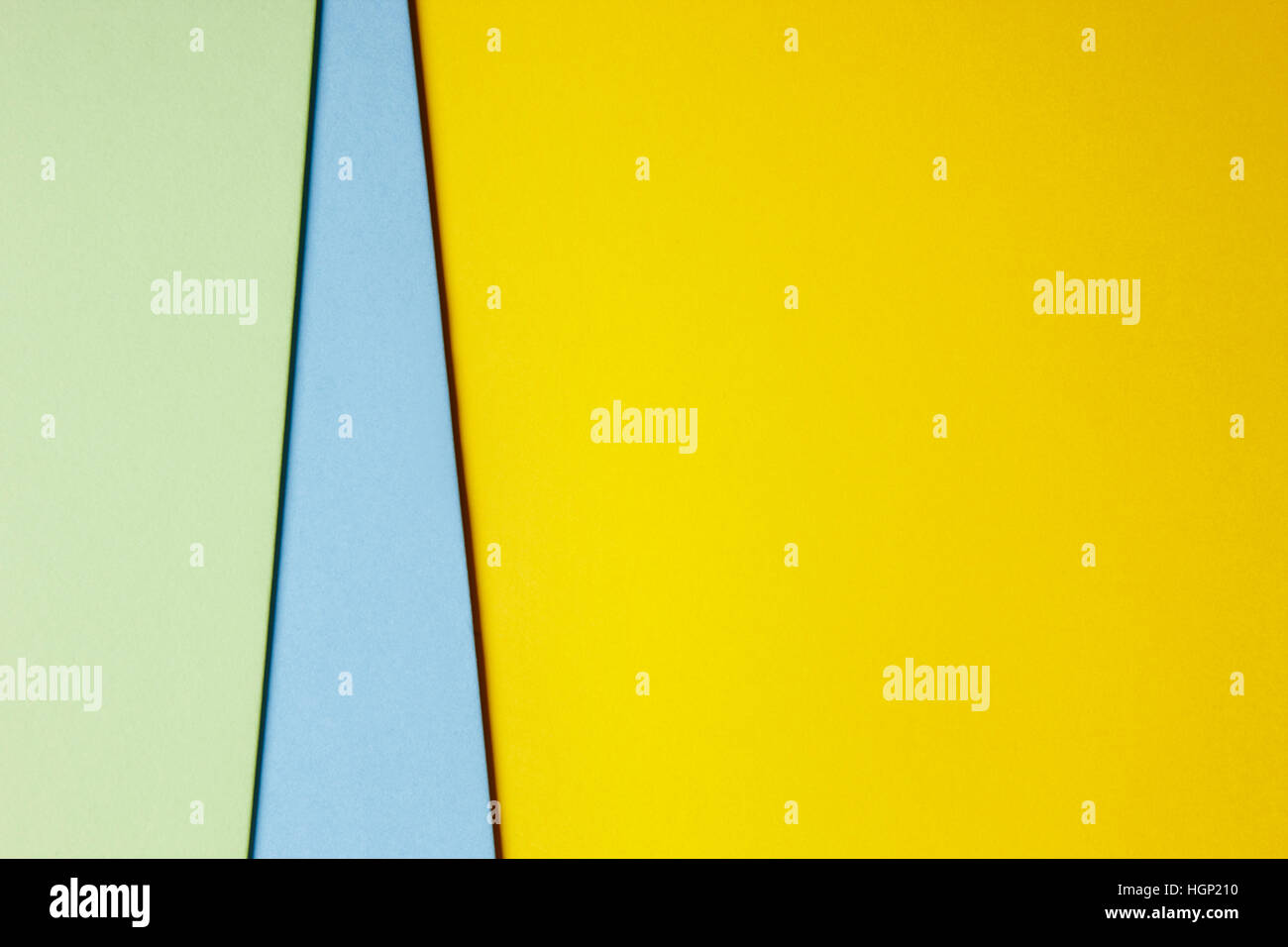Contexte en cartons de couleur jaune bleu vert ton. Copier l'espace. L'horizontale Banque D'Images