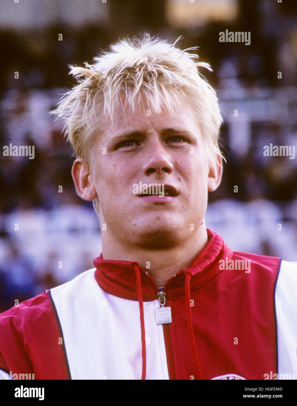 PETER SCHMEICHEL joueur de football danois, gardien de but, à Manchester  United et l'équipe nationale danoise Photo Stock - Alamy