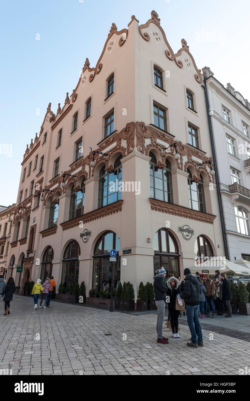 Hard Rock Cafe, Cracovie Banque D'Images